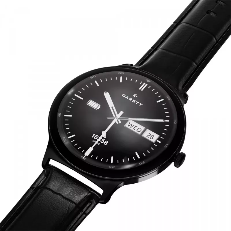 Smartwatch Garett Quantum – zwart roestvrij staal