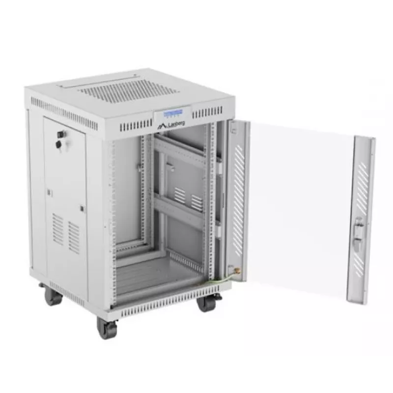 Lanberg FF01-6615-12SL Rackkast 15U vrijstaand rack Grijs