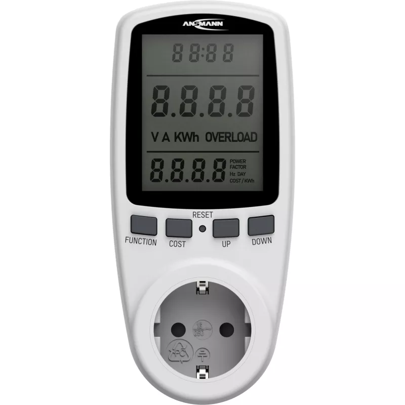 Energiekostenmeter ANSMANN APM2 120-0007 met LCD-display