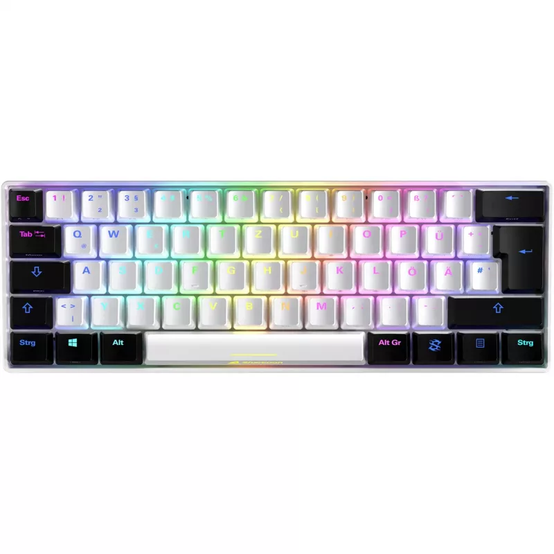 Sharkoon SGK50 S4 toetsenbord gaming USB QWERTZ Duits wit RGB LED