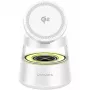 Draadloze oplader 4smarts Qi2 Aura Sound wit – Qi2 snel draadloos laden, ingebouwde luidspreker
