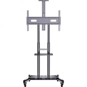 HAGOR HP Twin Stand HD - Rolwagen - voor flatscreen / AV-apparatuur - Zwart - Schermformaat: 140-213 cm (55-84) - Bevestigingsinterface: tot 800 x 500 mm (8210)