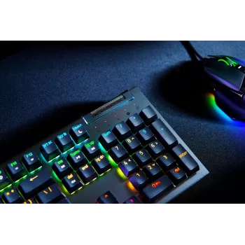Razer BlackWidow V4 X bedraad gamingtoetsenbord, Cyrillisch, Yellow-schakelaars, zwart