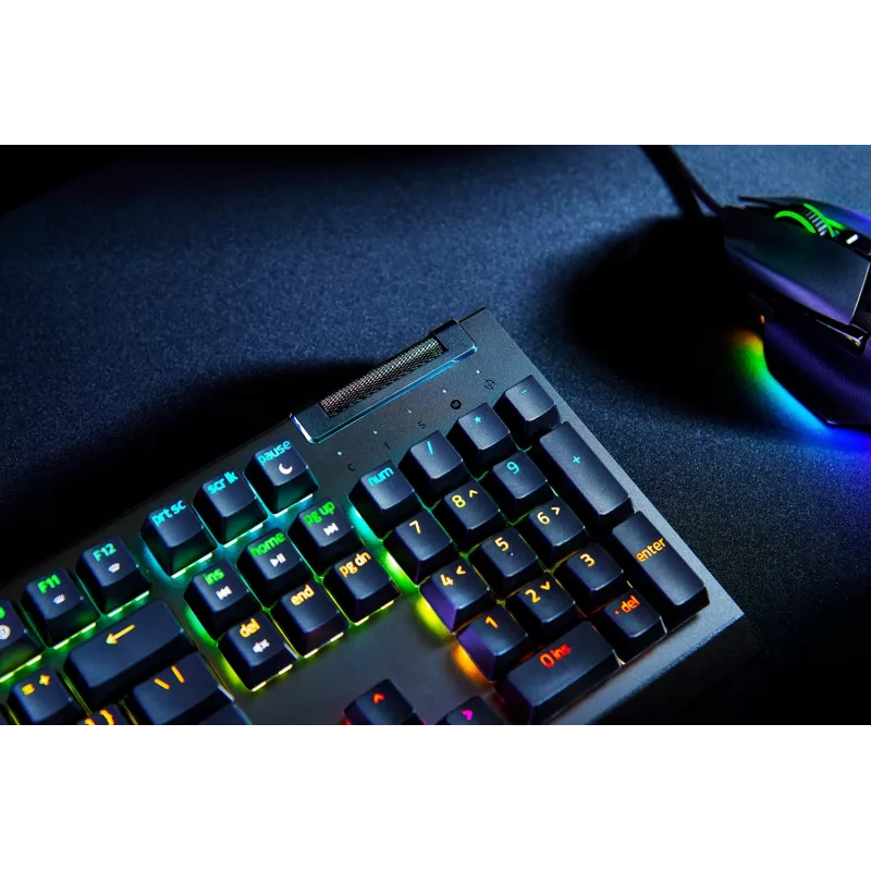 Razer BlackWidow V4 X bedraad gamingtoetsenbord, Cyrillisch, Yellow-schakelaars, zwart