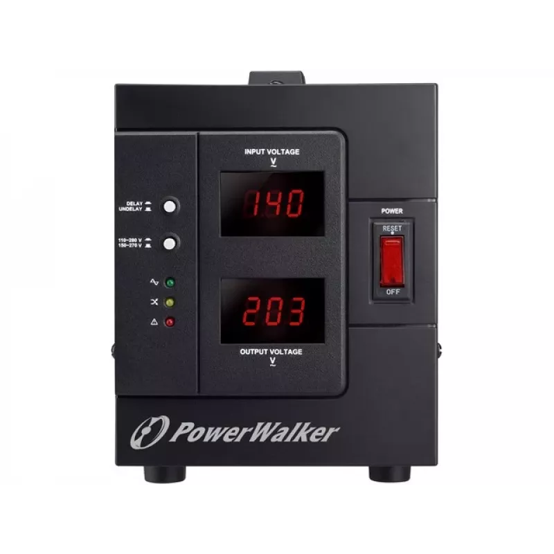 PowerWalker AVR 2000 SIV FR spanningsregelaar 2 AC-uitgangen 110 - 280 V zwart