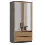 Topeshop SZAFA MALWA AN/AR L slaapkamer garderobekast/kast 5 legplanken 2 deur(en)