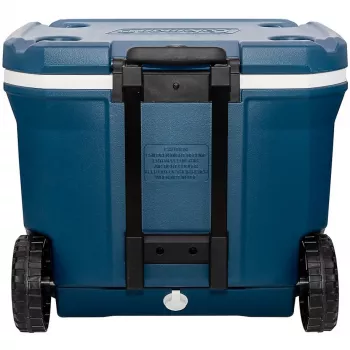 Coleman 50QT Xtreme rolkoelbox, blauw, kunststof, polyurethaan (PU), zwart, 47 l, 113 kg