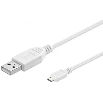 Microconnect USBABMICRO0,60W USB-kabel USB 2.0 0,6 m USB A Micro-USB B wit