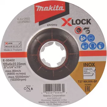 Makita E-00402 - schuurschijf - metaal - Makita - 2,22 cm - 12,5 cm - 6 mm