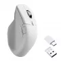 Draadloze optische muis Keychron M6S-B72 — rechtshandig, 12000 DPI, RF draadloos + Bluetooth + USB-C, wit