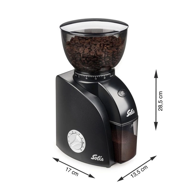 Koffiemolen Solis Scala Zero Static 135 W zwart zilver