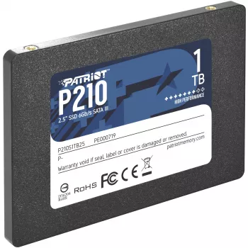 2,5 inch SATA III SSD PATRIOT P210 1 TB – 500 MB/s lezen, 400 MB/s schrijven, 7 mm hoogte