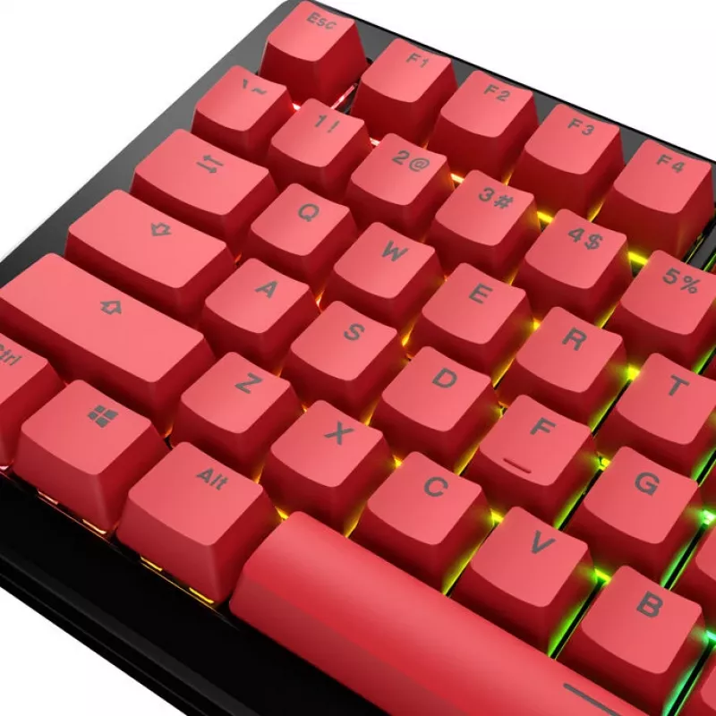 Keycaps GLORIOUS GPBT Basics — PBT, US-ANSI-layout, rode accenten