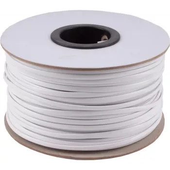 Platte telefoonkabel S/CONN 76101-SP 100 m wit
