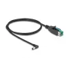 DeLOCK PoweredUSB-kabel stekker 12 V naar DC 5,5 x 2,1 mm stekker haaks 1 m