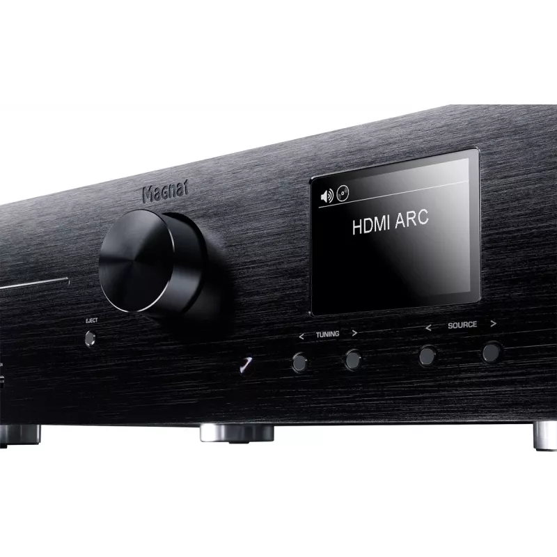 Stereo-receiver Magnat MC 400 — 2.0 kanalen, 40 W per kanaal, cd-speler, Wi-Fi, Bluetooth, DAB/FM, ethernet (zwart)