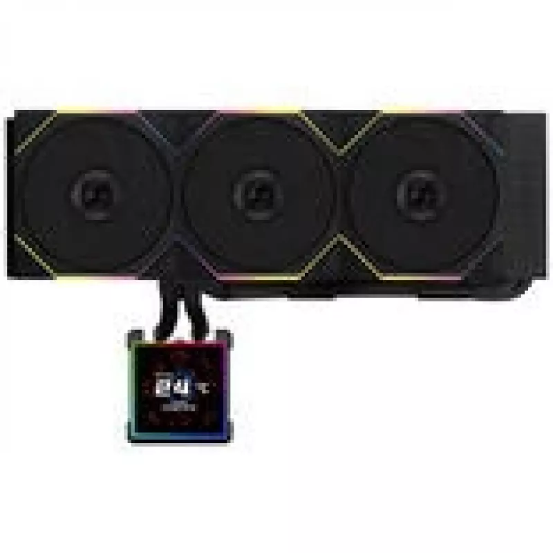 AiO-vloeistofkoeler lian li HydroShift II LCD-S 360mm met RGB en LCD-display