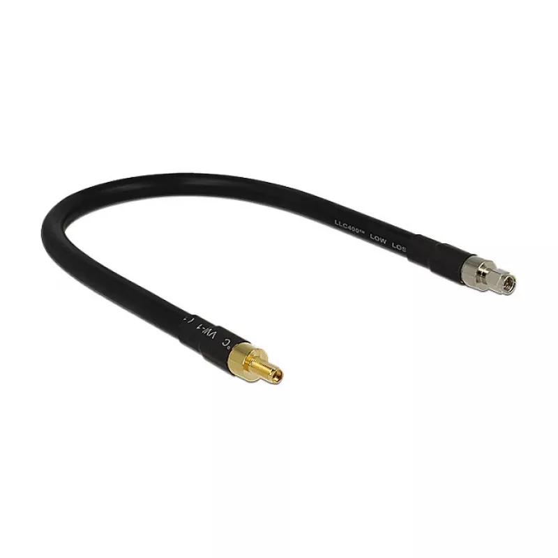 Coaxkabel DeLOCK 0,4m SMA/SMA CFD400 LLC400 zwart