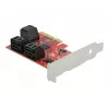 SATA PCI Express x4-kaart DeLOCK 6 poorten low profile formfactor