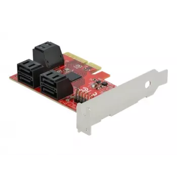 SATA PCI Express x4-kaart DeLOCK 6 poorten low profile formfactor