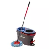 Vloerwisser VILEDA microvezel 320 mm, telescopische steel 55–123 cm, wasbaar, 360° draaibare kop, zwart/blauw/rood