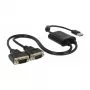 Seriële kabel DeLOCK 63950 USB 2.0 Type-A 2 x RS-232 DB9 zwart 0,6 m