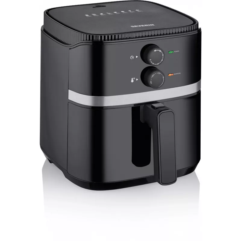 Heteluchtfriteuse Severin FR 2452 4,3 L 1500 W zwart zilver