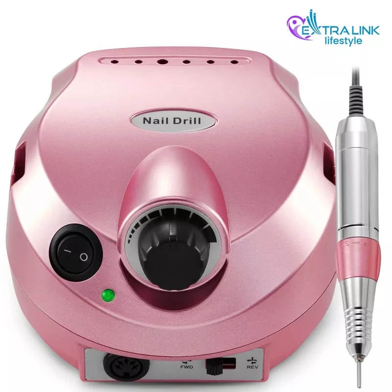 Elektrische nagelfrees Extralink NAIL DRILL-202 65W roze – professioneel manicure-/pedicuregereedschap