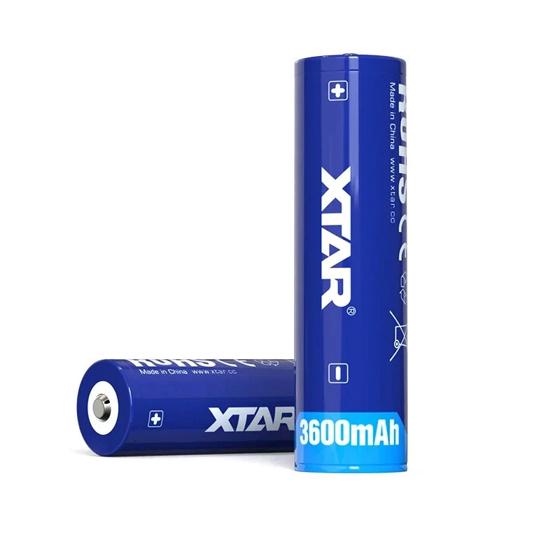 XTAR BAT0669 oplaadbare 18650 lithium-ionbatterij, 3,6 V, 3600 mAh, met beveiliging