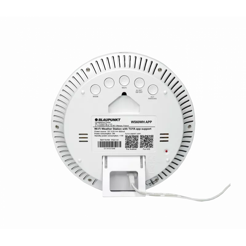 Blaupunkt WS60WH App weerstation, Wit