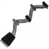 SilverStone SST-CP06-E4 SATA-stroomsplitterkabel, 1x 15-pins naar 4x 15-pins