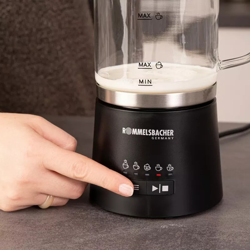 Rommelsbacher melkopschuimer 500ml RVS zwart MS 625 (MS 625)