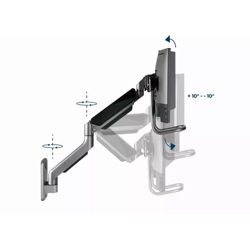 Gembird verstelbare wandhouder voor 2 displays 17''-32'' tot 8 kg MA-WA2-02