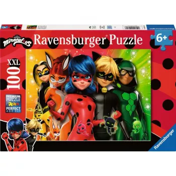Kinderpuzzel Ravensburger – Ladybug en mission, 100 stukjes