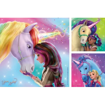 Puzzel Ravensburger Unicorn Academy – 3 x 49 stukjes, set voor kinderen