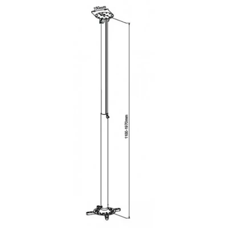 Techly ICA-PM-104XL projectorhouder plafond zilver
