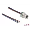 DeLOCK M8 paneelmontage-kabel A-gecodeerd 3-polig bus 0,5 m