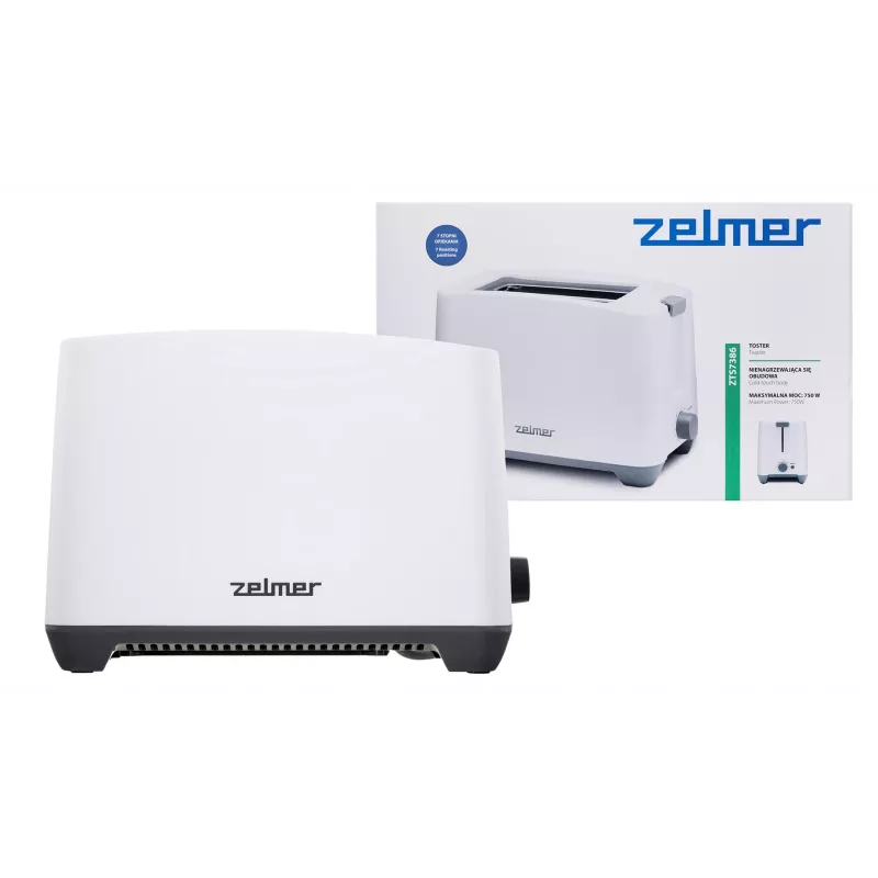 Zelmer ZTS7386 Broodrooster 2 sneetjes 750 W wit