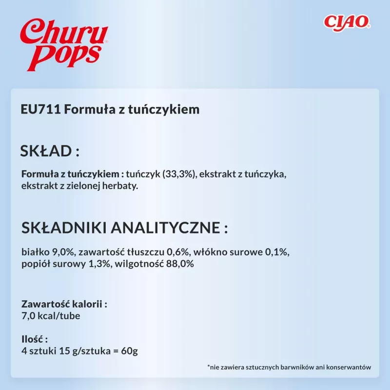 INABA Churu Pops tonijn - kattensnack - 4x15 g