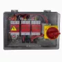 PV-combinerbox HiSmart NV822300 DC 3 ingangen - 3 uitgangen IP66-aansluitkast voor zonnepanelen