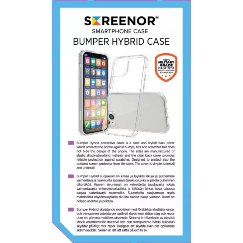 Cover Screenor 25620SB voor iPhone 16 Pro 16 cm transparant