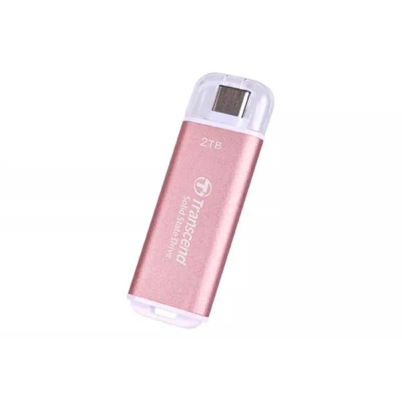 Transcend ESD300P 2 TB draagbare SSD, USB-C 10 Gbps, roze, TS2TESD300P
