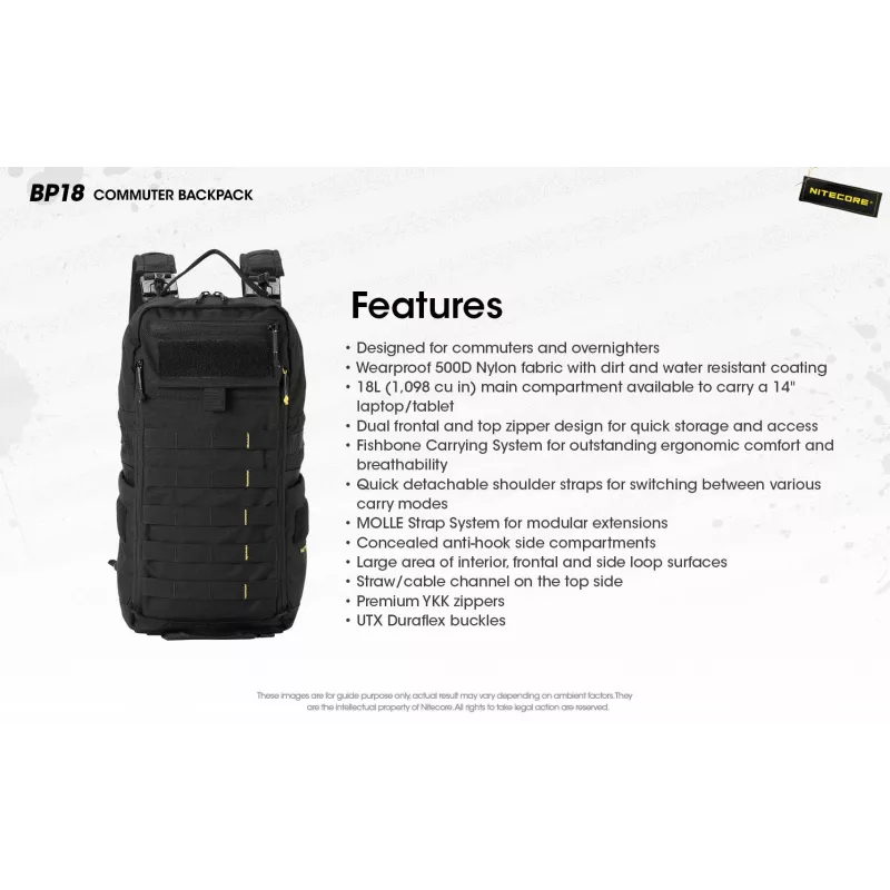 Nitecore BP18 laptoprugzak