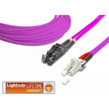 Lightwin hoogwaardige duplex LWL patchkabel, MM OM4, E2000 - LC LWL patchkabel (LDP-50 E2-LC 2.0 OM4)