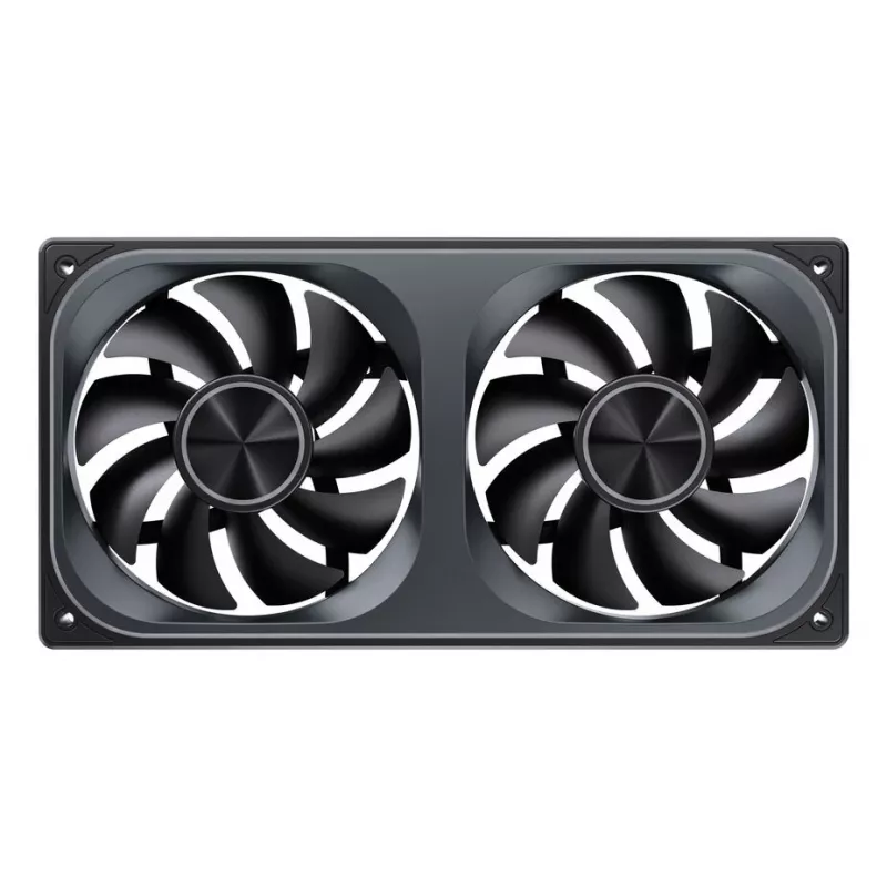 120mmx2 ARGB PWM behuizingsventilator, Jonsbo ZA-240 Infinity Mirror 240mm zwart