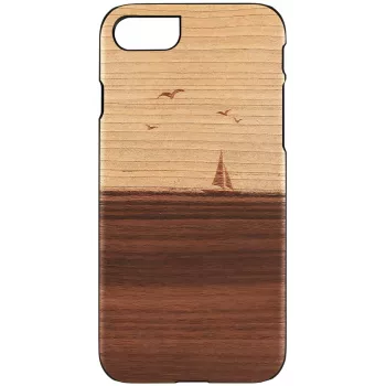 man and wood telefoonhoes voor iPhone 7/8, mare zwart