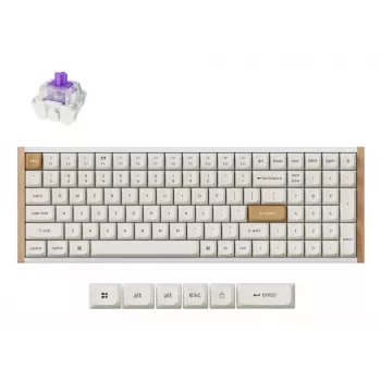 Mechanisch toetsenbord Keychron K4 HE 96% QWERTY — USB, RF Wireless & Bluetooth, 100 toetsen, RGB, wit/hout