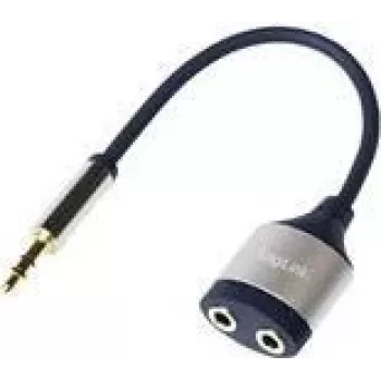 LogiLink Audio-splitter Stereo-mini-jackbus naar stereo-mini-jackstekker 18 cm