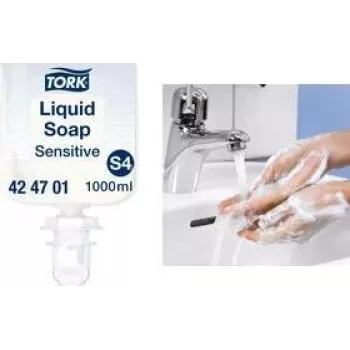 Vloeibare zeep Tork 424701 voor de gevoelige huid, milde formule, navulling