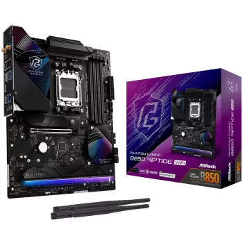 Moederbord ASRock Phantom Gaming B850 Riptide WiFi — AMD B850, socket AM5, ATX, DDR5, 4x M.2, Wi-Fi 7, 2.5Gb LAN
